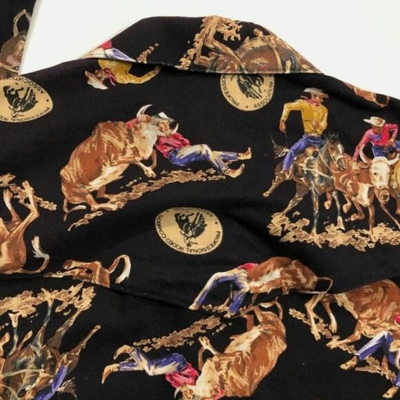 Vintage Y2k Wrangler Western Men's XXL Pearl Snap Cowboy Rodeo Equestrian Shirt - Picture 5 of 8